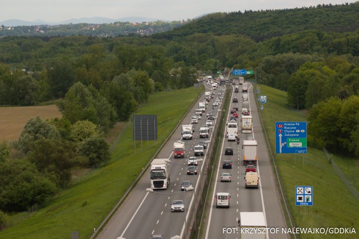 Autostrada A4 w Krakowie. Fot. Krzysztof Nalewajko/GDDKiA
